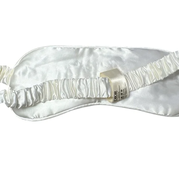 Dior Silk Eye Sleep Mask New In Box White Authentic (NWT) - Picture 4 of 6